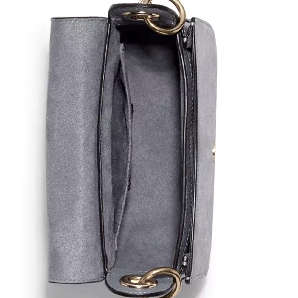 SOLD- Coach Kleo Shoulder Bag 17 in Granite/Gold- - Picture 14 of 15
